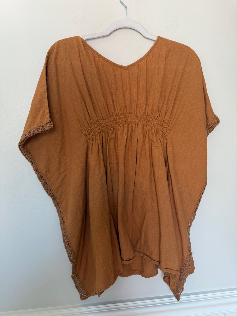 Zara Burnt Orange Drawstring Waist Tunic - Picture 6 of 6